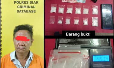 Tim Opsnal Satres Narkoba Polres Siak Amankan Satu Orang Pria Diduga Pelaku Penyalahgunaan Narkotika.