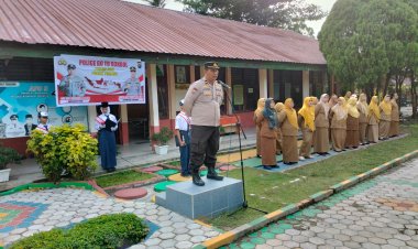 Police Goes To School, Polsek Tualang Sosialisasi Bahaya Narkoba dan Tertib Berlalulintas