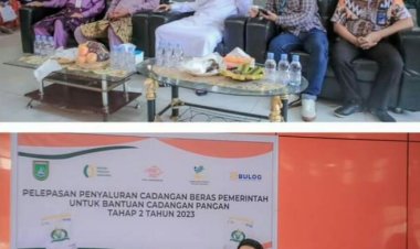 Walikota H.Paisal hadir langsung dalam penyalurkan cadangan beras kepada masyarakat kota Dumai