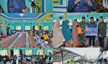 PJ Bupati Inhil, Herman, Memulai Safari Ramadhan di Kecamatan Concong dengan Dialog dan Penyerahan Bantuan