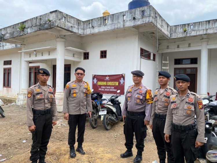 Polres Rohil Melakukan Patroli untuk Memastikan Keamanan Pleno Rekapitulasi Suara Pemilu