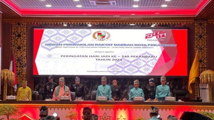 DPRD Pekanbaru Gelar Rapat Paripurna untuk HUT Kota Pekanbaru ke-240