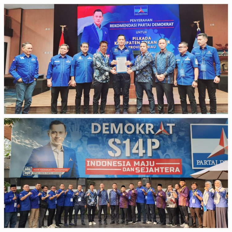 Partai Demokrat Resmi Usung Afrizal Sintong - Setiawan di Pilkada Rohil 2024