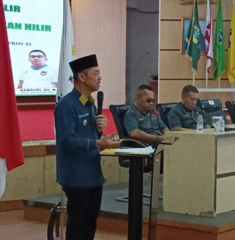 Bupati Afrizal Sintong Hadiri Pelantikan Koorcam se-Kabupaten Rohil dan Buka Rakerkab KONI 2024