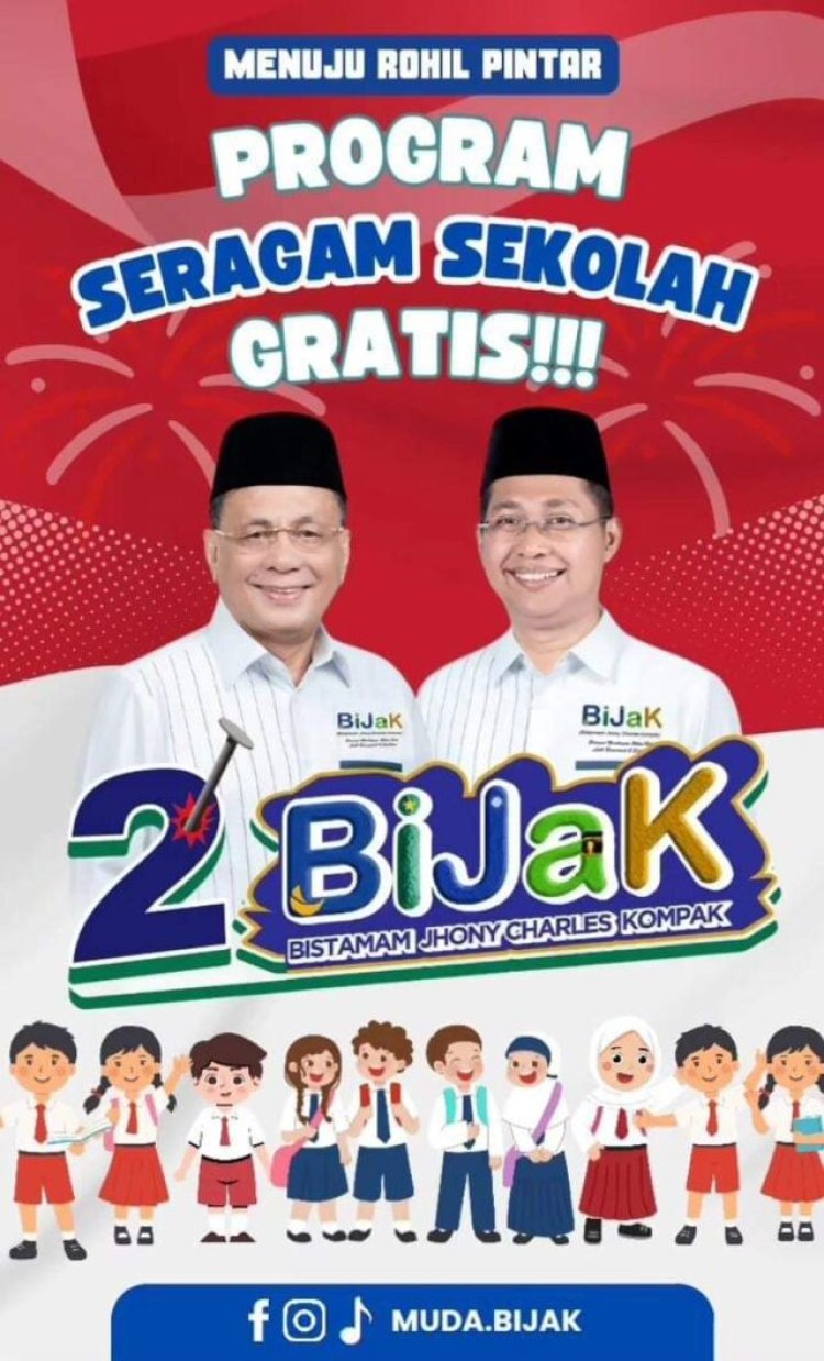 H. Bistamam dan Jhony Charles Janji Gratiskan Seragam, Dorong Pendidikan Rokan Hilir untuk Masa Depan Lebih Cerah