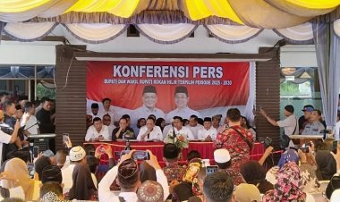 Paslon Bijak Gelar Konferensi Pers di Bagansiapiapi, Ungkap Komitmen Bangun Rohil Lebih Maju