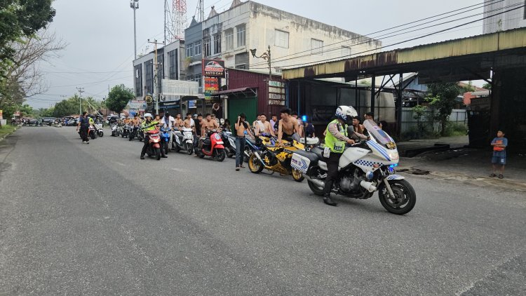 Polresta Pekanbaru Amankan 28 Kenderaan Yang Terlibat Balap Liar