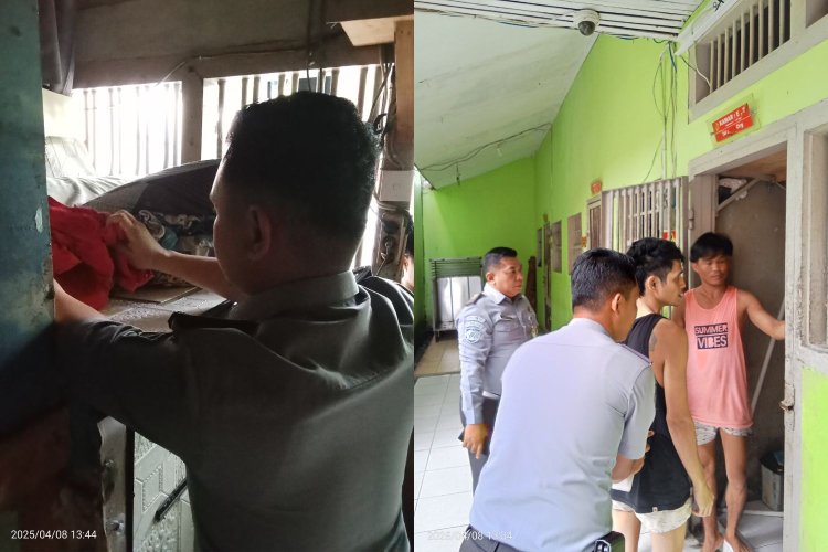 Respon Aduan Masyarakat, Lapas Pekanbaru Gelar Razia Kamar Hunian Warga Binaan