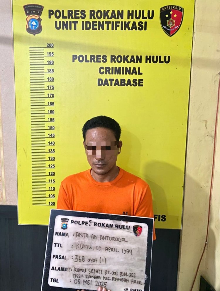 Pelaku Pemerasan Supir Kuari Diamankan Polres Rohul