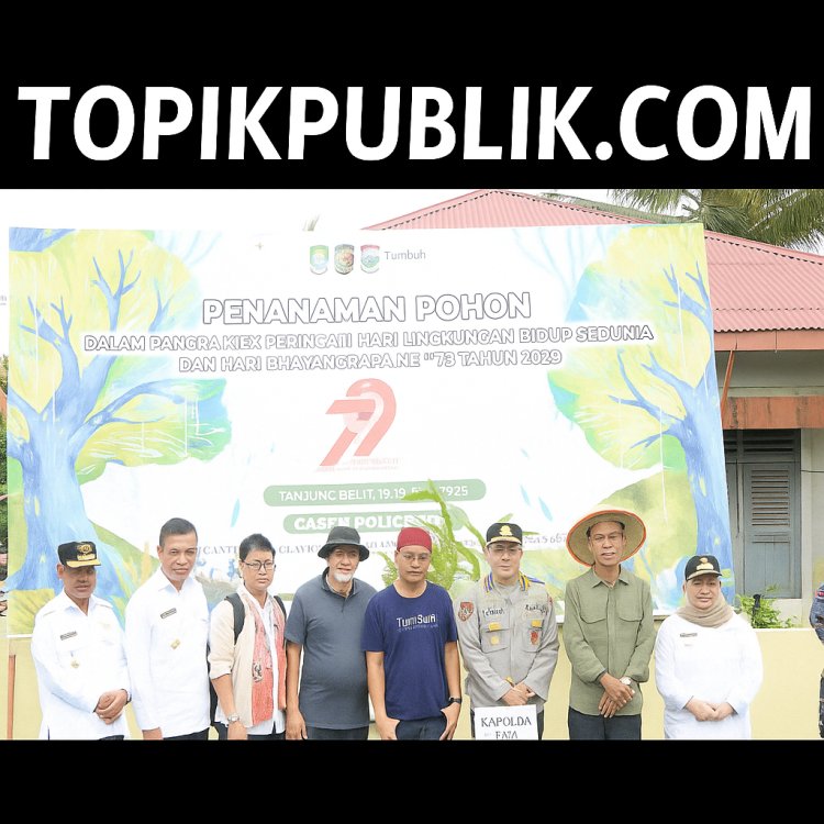 Polda Riau Tanam Pohon Peringati Hari Lingkungan & Bhayangkara ke-79