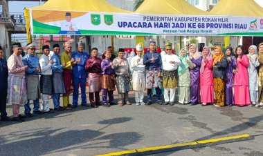Upacara Hari Jadi ke-68 Riau di Rohil: Sekda Tegaskan Jaga Budaya & Alam