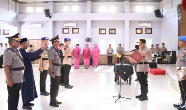 Kapolres Rohil Pimpin Sertijab Kabag SDM dan Kasat Polairud