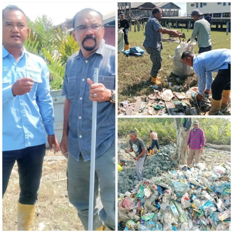 DLH Rohil Tinjau Pulau Halang Muka, Dorong Penanganan Limbah dan Kebersihan