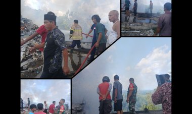 Gudang Rongsok di Simo Boyolali Terbakar, Babinsa Sigap Evakuasi dan Koordinasi Damkar