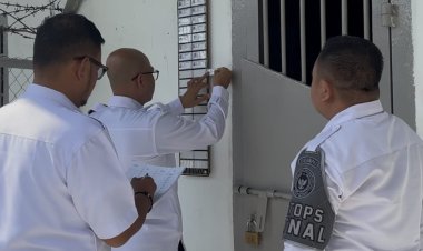 Cek Papan Sterg Kamar Hunian WBP, Lapas Pekanbaru Pastikan Identitas Penghuni Kamar