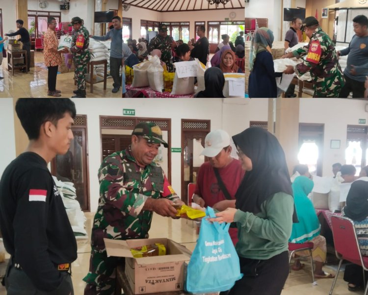 Babinsa Joyotakan Kawal Distribusi Beras dan Minyak Goreng Bulog