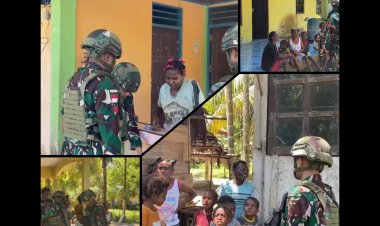 Satgas Yonif 763/SBA Perkuat Kemanunggalan TNI-Rakyat di Tambrauw