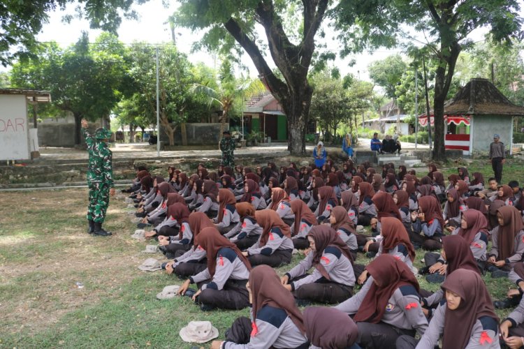 Koramil Jenar Latih Siswa SMK Negeri 1 Jenar, Perkuat Pendidikan Karakter dan P5