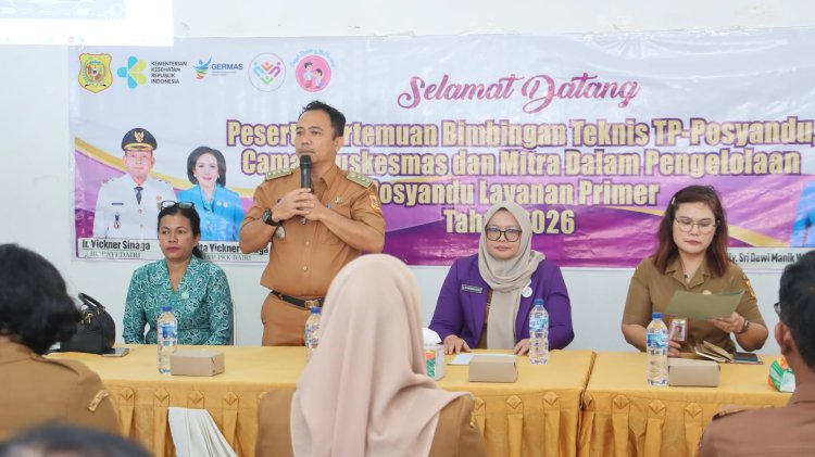Ketua TP Posyandu Dairi Rita Puspita Vickner Sinaga, Hadiri Bimtek TP Posyandu Di Kecamatan Parbuluan