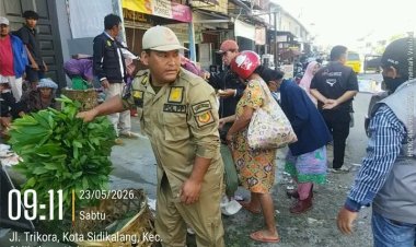 Satpol PP, PD Pasar Dan Dishub Dairi, Bergerak Cepat Lakukan Penertiban PKL Bandel Cegah Kemacetan 