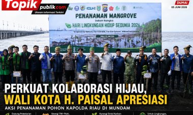 Aksi Tanam Pohon di Mundam, Wako Paisal Apresiasi Komitmen Lingkungan Kapolda Riau