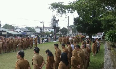 Erwin Sitorus, Staf Ahli Bupati Dairi, Pimpin Apel Gabungan ASN