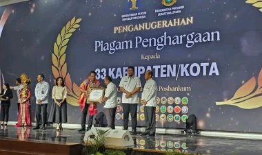 Pemkab Dairi Raih Penghargaan Dari Menteri Hukum RI Di Peresmian Posbakum Desa/Kelurahan se-Sumut