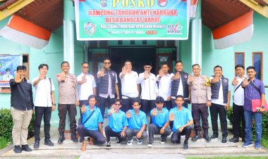 Hari bayangkara ke 80 kampung tangguh anti narkoba banglas barat di nilai polda riau