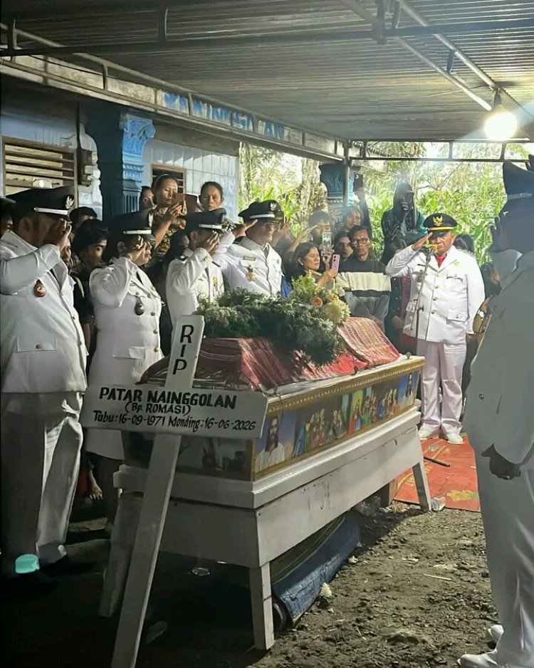 Atas Wafatnya Alm. Patar Nainggolan Kepala Desa Pegagan Julu III, Camat Sumbul Pimpin Upacara Pemberangkatan Jenazah 