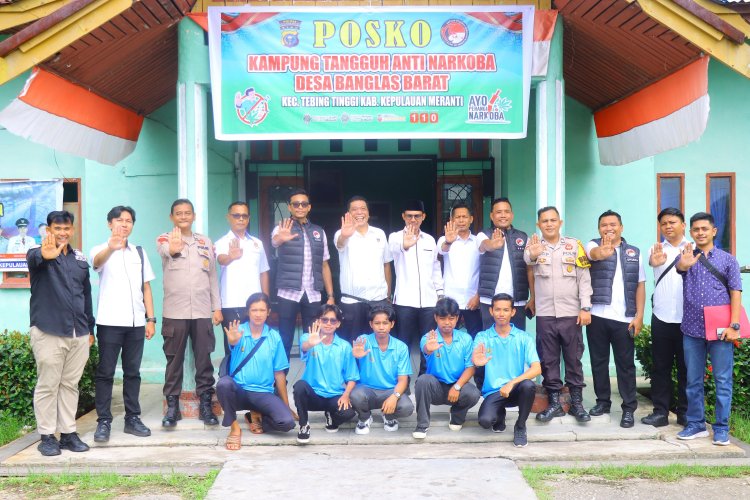 Hari bayangkara ke 80 kampung tangguh anti narkoba banglas barat di nilai polda riau
